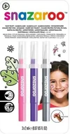 Przybory szkolne - Snazaroo Farby do twarzy w pędzelku 3x2ml Fantasy 1180141(róż fiolet srebrny) - miniaturka - grafika 1