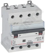 Wyłączniki światła i elektryczne - Schneider Wyłącznik-różnicowo-nadprądowy-P-314-4P-C-32A-300MA-TYP-A-Serii-DX3 411242 - miniaturka - grafika 1