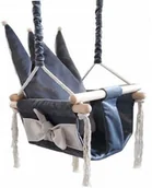 Leżaczki i huśtawki - Szara huśtawka dla dziecka L7-B64 - miniaturka - grafika 1