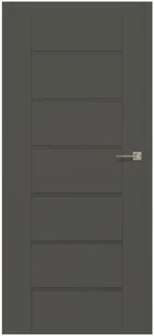 Voster Skrzydło drzwiowe bezprzylgowe QUANTO Grafit mat 80 Lewe - Drzwi wewnętrzne - miniaturka - grafika 3