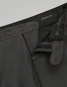 Spodnie męskie - Borgio Eleganckie spodnie cori szary slim fit - miniaturka - grafika 1