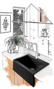 Laveo Komodo czarny 1-komorowy | SBK710T - Zlewozmywaki - miniaturka - grafika 6