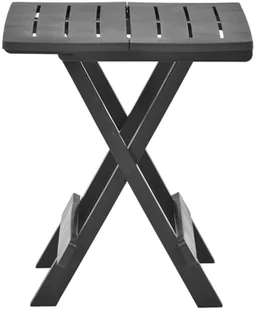 vidaXL Składany stolik ogrodowy, antracytowy, 45x43x50 cm, plastik - Stoły ogrodowe - miniaturka - grafika 3