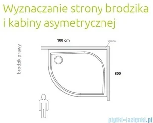 Radaway Delos E Brodzik półokrągły 100x80cm - Brodziki prysznicowe - miniaturka - grafika 8