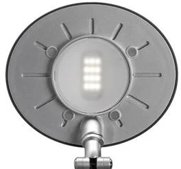 MAUL Lampka LED na biurko MAULspace, 8W, ze ściemniaczem, srebrna M8202195 - Lampy stojące - miniaturka - grafika 3