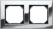 Wyłączniki światła i elektryczne - Merten 475239 m-Plan-metalową ramę, 2-krotnie, chrom 4913037 - miniaturka - grafika 1