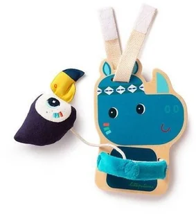 Lilliputiens LILLIPUTIENS Zestaw drewnianych zawieszek aktywizujących Nosorożec Marius 9 m+ solution-bc-7767-0 - Gryzaki dla dzieci - miniaturka - grafika 5