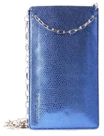 PURO GLAM Chain - Etui uniwersalne do smartfonów z 2 kieszeniami na karty w/gold chain XL (niebieski) PGPCCHAIN2XL - Etui i futerały do telefonów - miniaturka - grafika 3