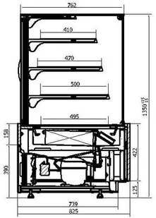 JUKA Lada cukiernicza C-1 LM 130/CH Lumia 1496-uniw - Szafy i witryny chłodnicze - miniaturka - grafika 2