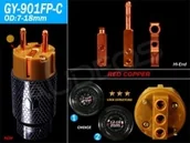 Złącza, przejściówki, adaptery - Yarbo GY-901FP-R - wtyk sieciowy schuko EU miedź, rodowany gy901fp-r - miniaturka - grafika 1