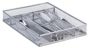 Pozostałe akcesoria kuchenne - Relaxdays Relaxdays skrzynka na sztućce metalowe oplot, wkładka na sztućce otwarte, drut wzornictwo, rozmiar M, HBT: 5 x 23,5 x 31,7 cm, wąskie 10022512_55 - miniaturka - grafika 1