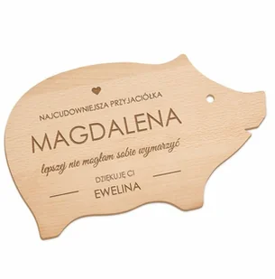 Murrano Deska do krojenia świnka z grawerem dla pary na drewnianą rocznicę śl DSK-SWK-031 - Deski do krojenia - miniaturka - grafika 19