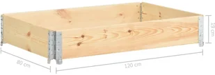 vidaXL Nadstawka paletowa, 80x120 cm, lite drewno sosnowe 310050 - Donice - miniaturka - grafika 6