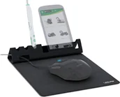 Podkładki pod mysz - InLine Podkładka Podkładka pod mysz z uchwytem na smartfona i długopisy czarna 55261 - miniaturka - grafika 1