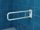 Akcesoria łazienkowe - Makoinstal Poręcz uchylna łukowa dla niepełnosprawnych UR7 70 cm stal węglowa emaliowana UR7 - miniaturka - grafika 1