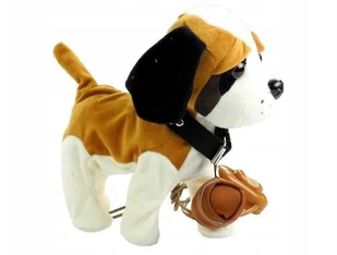 Import LEANToys Interaktywny Piesek Na Smyczy + Buda Bernardyn 3975 - Zabawki interaktywne dla dzieci - miniaturka - grafika 4