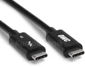 Złącza, przejściówki, adaptery - OWC Thunderbolt 3 1.0m czarny OWCCBLT3AC1.0BP - miniaturka - grafika 1