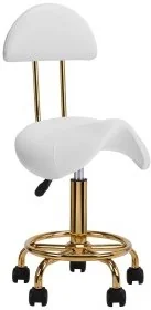 ACTIVESHOP Taboret Kosmetyczny 6001G Biały 10003_140907 - Krzesła i taborety kosmetyczne - miniaturka - grafika 8