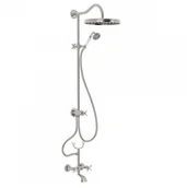 Zestawy prysznicowe - Tres Clasic natryskowy z baterią stal 24217602AC - miniaturka - grafika 1