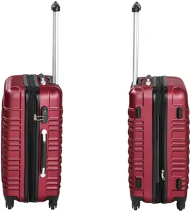 tectake Zestaw walizek ABS 4 częściowy - bordowy 402026 - Walizki - miniaturka - grafika 9