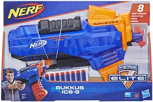 Hasbro Nerf, Nstrike Elite, wyrzutnia Ruckus ICS-8, E2654 - Zabawki militarne - miniaturka - grafika 5