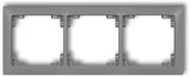 Klawisze i ramki - Karlik Deco Soft szary mat ramka 3-krotna 27DRSO-3 27DRSO-3 - miniaturka - grafika 1
