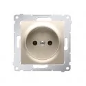 Kontakt Simon Simon 54 Gniazdo pojedyncze b/u 16A IP20 złoty mat DG1Z.01/44 WMDW-00101x-044 0001-00000-35756 [4349490] - Gniazdka elektryczne - miniaturka - grafika 2