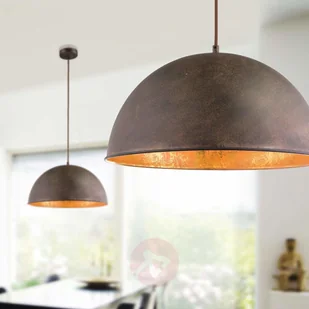 Globo Lighting LAMPA wisząca XIRENA 58307H metalowa OPRAWA zwis kopuła retro rdza XIRENA 58307H - Lampy sufitowe - miniaturka - grafika 3