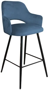 Hoker krzesło barowe Milano podstawa czarna MG33 - Taborety i hokery - miniaturka - grafika 2