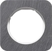 Wyłączniki światła i elektryczne - Hager Berker ramka 1-krotnie 10112389 łupek-Anth./polws R.1 ramka osłonowa 4011334399513 10112389 - miniaturka - grafika 1