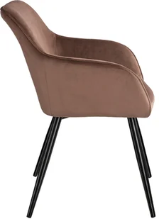 tectake 8x Krzesło Marilyn, aksamit - brązowo-czarne 404045 - Krzesła - miniaturka - grafika 3
