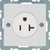 Gniazdka elektryczne - Hager Polo sp. z o.o. Q.1 Gniazdo z uziemieniem USA/CANADA NEMA 5-15 R śnieżnobiały aksamit 41686089 - miniaturka - grafika 1