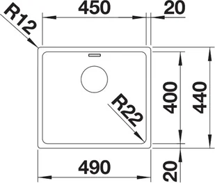 Blanco ANDANO 450-IF stal szlachetna 522961 - Zlewozmywaki - miniaturka - grafika 3