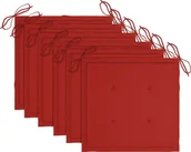 Pozostałe meble ogrodowe - vidaXL Poduszki na krzesła ogrodowe 6 szt. czerwone 40x40x4 cm  314015 - miniaturka - grafika 1