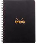 Notesy i bloczki - Rhodia 119911 °C writing notebook fluoryzujące, podwójna spirala A5, pokryte krawędzi, 90 G, 80 arkuszy, czarny 119911C - miniaturka - grafika 1