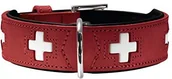 Obroże dla psów - Hunter obroża dla psa Swiss, skóra, 61,0-68,5 cm, czerwony/czarny - miniaturka - grafika 1
