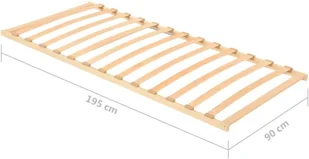 vidaXL Stelaż do łóżka z 13 listwami, 90x200 cm - Stelaże pod materac - miniaturka - grafika 8