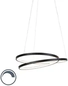 Lampy sufitowe - Paul Neuhaus Designerska lampa wisząca czarna 56cm LED ściemnialna - Rowan - miniaturka - grafika 1