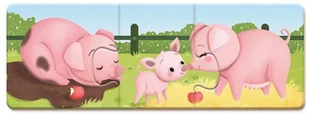 Janod Trzyczęściowe puzzle Zwierzęta i ich dzieci 30 elementów, - Klocki - miniaturka - grafika 3