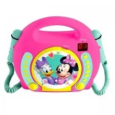 Lexibook MYSZKA MINNIE Karaoke Odtwarzacz CD 2x Mikrofon RCDK100MN - Zabawki interaktywne dla dzieci - miniaturka - grafika 2