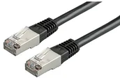 Kable miedziane - Rotronic ROLINE Category 5e FTP Cable, czarny 0,5 m 21.15.0385 - miniaturka - grafika 1