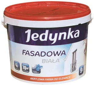 Jedynka Fasadowa biała farba zewnętrzna 9L - Farby zewnętrzne - miniaturka - grafika 2