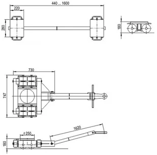 499 49972677 Zestaw podwozi transportowych nośność 40T) 72677-uniw - Pozostałe wyposażenie warsztatu - miniaturka - grafika 2