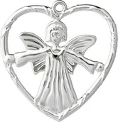 Ozdoby bożonarodzeniowe - Rosendahl Dekoracja choinkowa Karen Blixen anioł w sercu srebrna 31559 - miniaturka - grafika 1