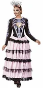 Stroje karnawałowe - Smiffys Smiffys 63034L Deluxe DOTD Senorita kostium damski, róża, L - rozmiar UK 16-18 63034L - miniaturka - grafika 1