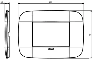 Vimar 3M biały 19653.74 - Klawisze i ramki - miniaturka - grafika 3