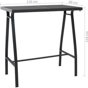 vidaXL 7-cz zestaw mebli barowych do ogrodu czarny 3073578 - Pozostałe meble ogrodowe - miniaturka - grafika 6