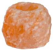Świeczniki - Himalaya Salt Dreams Uchwyt na Salt Dreams 4041678000684 świecznik na świeczki typu tealight z kryształów soli himalajskiej spódnica, około 400 G, 40 MM średnica otworu 4041678000684 - miniaturka - grafika 1