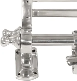 vidaXL Wieszak na płaszcze, lite aluminium, 77x30x18 cm, srebrny - Wieszaki i stojaki - miniaturka - grafika 5