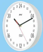 Zegary - Atrix Zegar naścienny 24-godzinny biały #3 - miniaturka - grafika 1